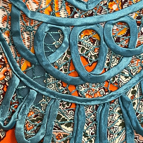 World Unity High-Low Embroidered Neckline Dress - Picture 6 of 13